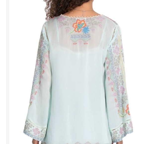 JOHNNY WAS HEAVILY EMBROIDERED RIVEDA BLOUSE TUNIC KIMONO Sz Small Woman $285 - Picture 2 of 10